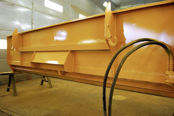image of repainted used chip spreader at Rocky Mountain Rebuild 8