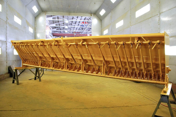 image of repainted used chip spreader at Rocky Mountain Rebuild 4