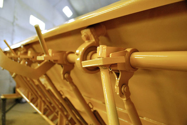 image of repainted used chip spreader at Rocky Mountain Rebuild 3