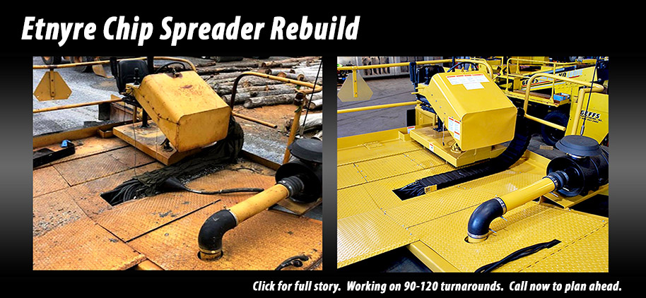 image used etnyre chip spreader before and after