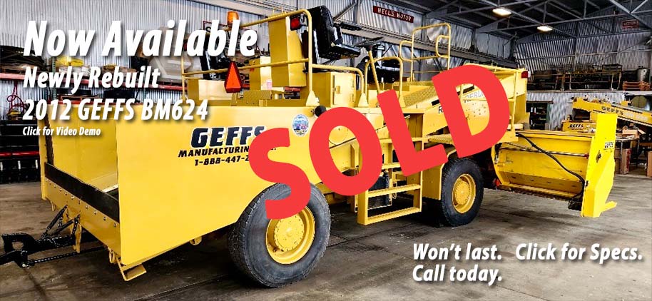 image of used chip spreader for sale saying sold