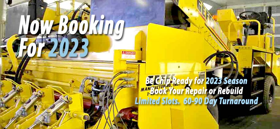 image of used chip spreader for sale saying sold